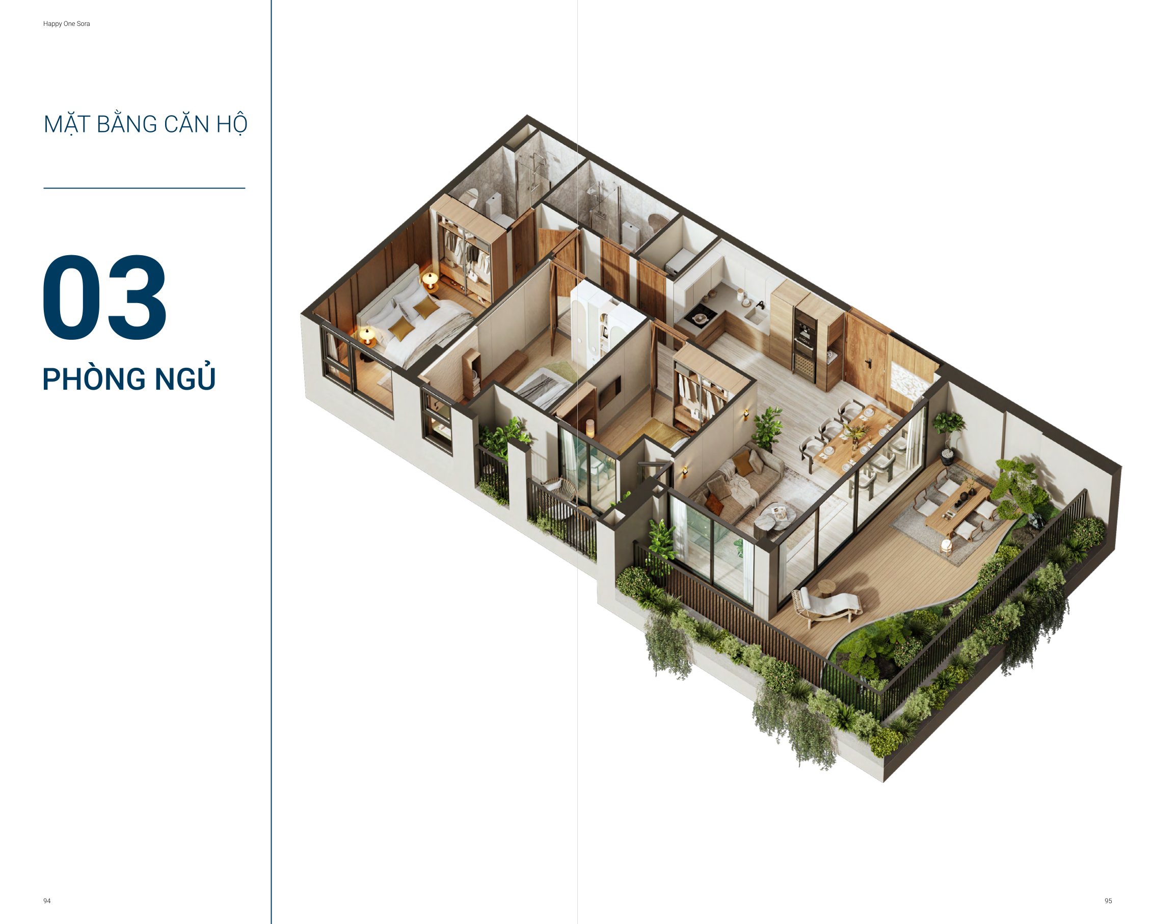 Không gian sân vườn bố trí hài hòa, giúp gia chủ có không gian xanh ngay căn hộ của mình